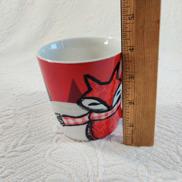 Starbucks 2016 Red Fox Tail Handle 12 oz Holiday Coffee Tea Mug Christmas Cup - Picture 9 of 9